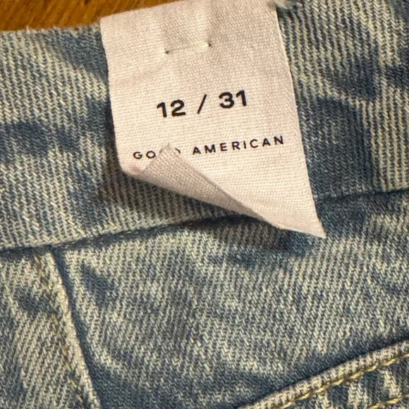 NWT Good American 90’s Icon Straight Leg Distressed Denim Jeans 12/31 - Picture 8 of 8